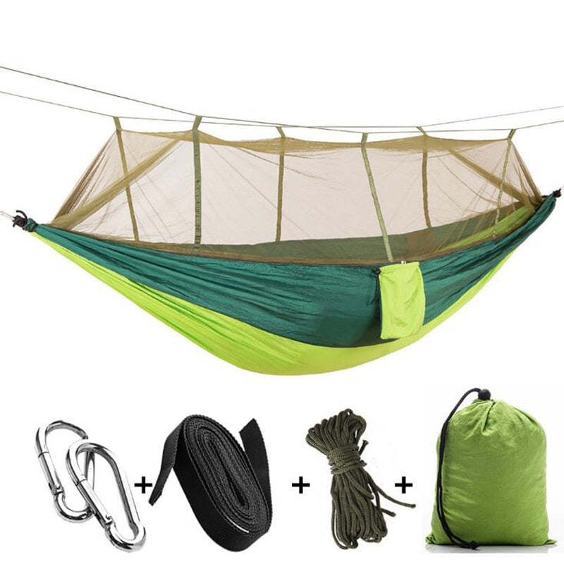 Ultralight Outdoor Camping Hunting Mosquito Net Parachute Hammock 2 Person Flyknit Hamaca Garden Hamak Hanging Bed Leisure Hamac