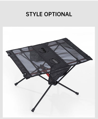 Ultra Light Folding Table Outdoor Camping Camping Car Portable Barbecue Picnic Cup Hole Mobile Phone Bag Small Table