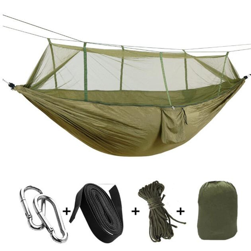 Ultralight Outdoor Camping Hunting Mosquito Net Parachute Hammock 2 Person Flyknit Hamaca Garden Hamak Hanging Bed Leisure Hamac